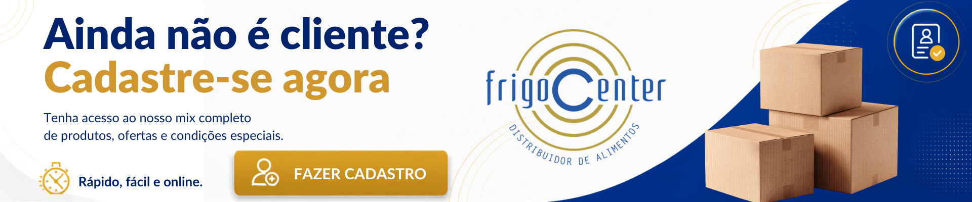 Vamos cadastrar agora!