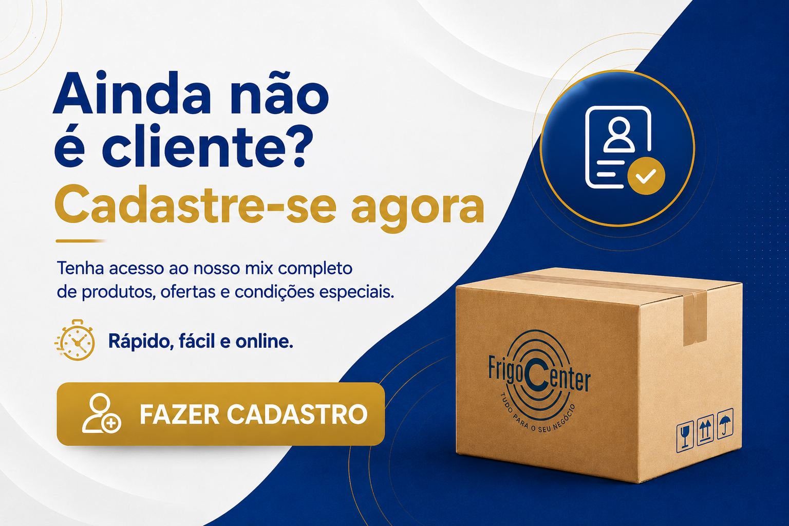 Vamos cadastrar agora!